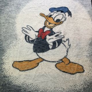 Vintage Walt Disney Donald Duck Biederlack Of America Blanket Throw Made Usa