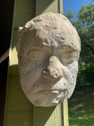 Antique Plaster Death Mask Goth Memento Mori Curiosities Ghost Haunted