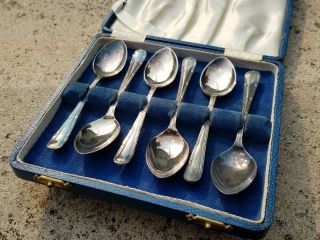 Set Of 6 Antique Vintage Epns Silver Plate Teaspoons Made In England
