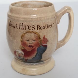Antique Villeroy & Boch Mettlach Drink Hires Rootbeer Root Beer Mug Germany 3095