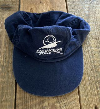 France 98 World Cup Official Vintage Hat Snapback Blue