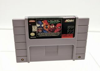 Venom Spider - Man: Separation Anxiety - Nintendo Snes Vintage Video Game