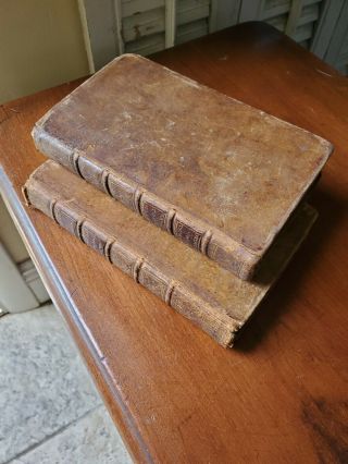 Antique Fr Full Leather Books 1765 Pr