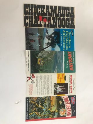 Vintage Chattanooga Tennessee 1960s Travel Brochures Rock City Incline Rr E5900