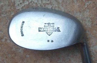 Antique Vintage Hillerich & Bradsby Ringed Hickory Wood Shaft Golf Club Niblick