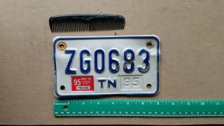 License Plate,  Tennessee,  1995,  Motorcycle,  Zgo 683