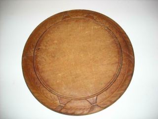 Antique Hand Carved Wooden Bread Board Leaves