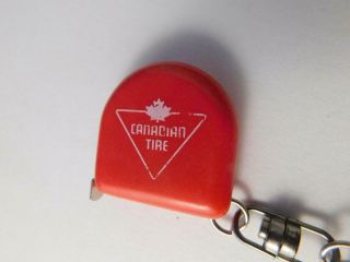 Canadian Tire Store Key Chain Mini Tape Measure Key Ring Vintage Fob Advertising