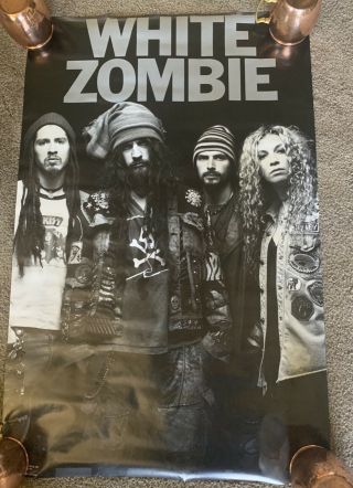 Vintage 1995 White Zombie Freakazoid Astro Creep Heavy Metal Poster 34”x22”