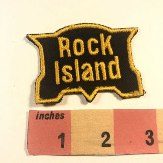 Vtg Embroidered Twill Rock Island Railroad Train Patch 04aj