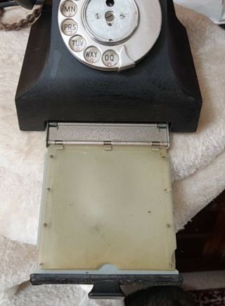 Vintage Black Bakalite GPO Rotary Dial Telephone Pl 36 No.  164 234 3