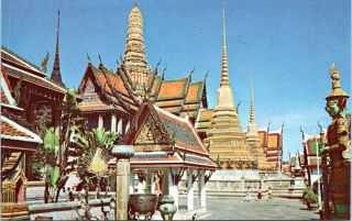 Bankok Thailand 1960s Pan Am Airline Advertising Postcard By