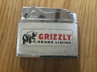 Vintage Lighter Advertisement For Grizzly Brake Lining
