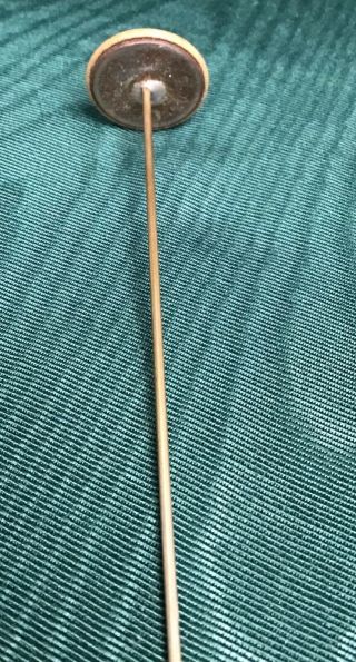 Antique Hatpin C.  D.  Kenny Co Whirling Logs Good Luck Symbol Swastika 3