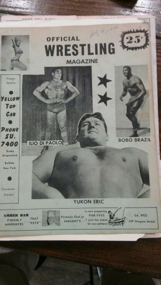 Gorgeous George Vs Dick Bruiser Wwwf 1959 Wrestling Program Nwa Vintage Clevland