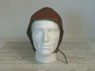 Vintage Leather Flying Helmet Motoring Helmet Early Example |81