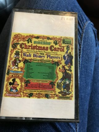 Vintage 1974 Walt Disney Christmas Carol Cassette Tape,  Rare Find