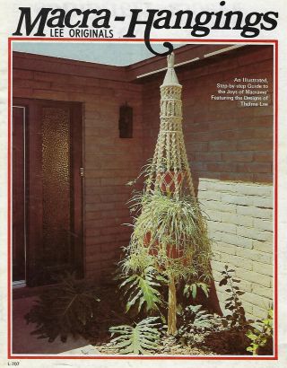 Macrame Plant Hanger Patterns In Macra - Hangings Lee Originals Vintage Book L707