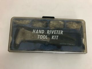 Vintage English Made Tucker Tt55a Hand Riveter Tool Kit.