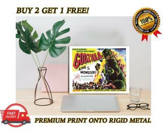 Godzilla Vintage Movie Premium Metal Poster Art Print Plaque Gift