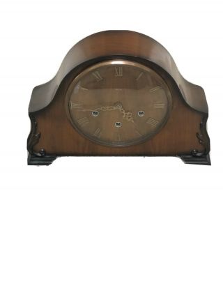Vintage 1940s Smiths Enfield.  Westminster Chime Mantle Clock With Key.