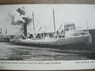 The Wahcodah After A Battle With Lake Superior