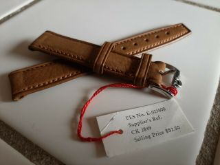 Vintage Omega 17.  8mm Calfskin Watch Band Strap & Omega Buckle