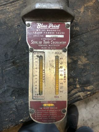 Vintage Snap On Blue Point Wa - 60 Magnetic Caster Camber Gauge