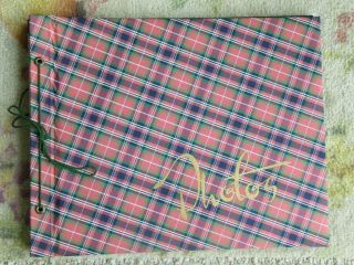 Empty Vintage Plaid Photo Album - Holds Up To 8 " X 10 " - 36 Pages/72 Sides