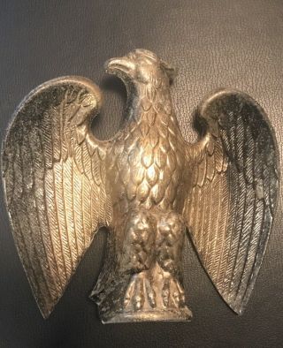Vintage Antique Eagle Brass Bronze Finial Flag Pole Topper Americana