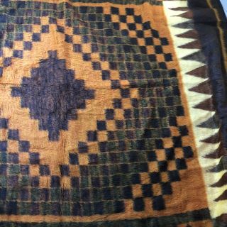 Vtg Biederlack Aztec Southwest Fleece Throw Blanket Approx.  75x58 Made in USA 3