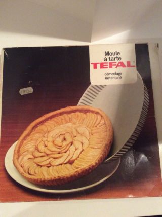 Vintage French Tefal Aluminum 11” Tart Pan Tin T - Fal France