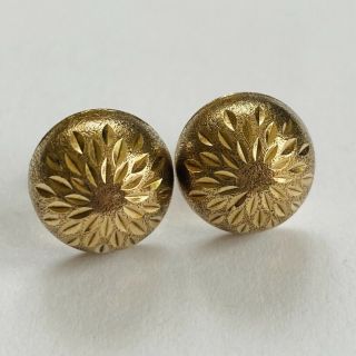 1.  97g Vintage 9ct Gold Dome Ball Stud Earrings 11mm