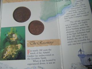 1808 East India Company Admiral Gardner Shipwreck Copper 20 And10 Cash Coins