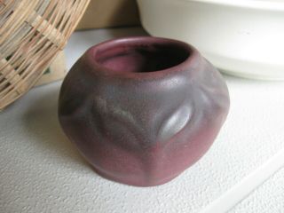 Antique Van Briggle Mulberry Pottery Planter Bowl Embossed Seedling Sprout 1920