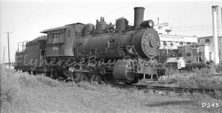 B&w Negative Midland Elect Coal Railroad 0 - 6 - 0 Steam Loco 1542 In 1958