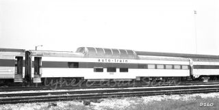 B&w Negative Auto - Train Railroad Dome Car 542 Sanford,  Fl 1980