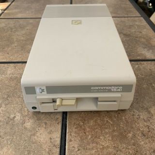 Vintage Commodore Single Floppy Disk Drive Model 1541 - Powers On -
