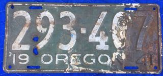 Vintage 1941 Oregon License Plate Green Or Man Cave Rat Rod Rustic
