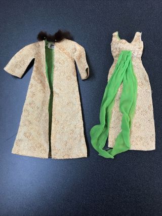 1960s Vintage Barbie Evening Dress & Coat Mattel