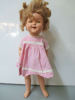 Antique Shirley Temple 22 Inch Composition Doll Flirty Eyes