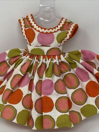 Vintage 10.  5” Fashion Doll POLKA DOT Clone DRESS Little Miss Revlon Jan Toni 2