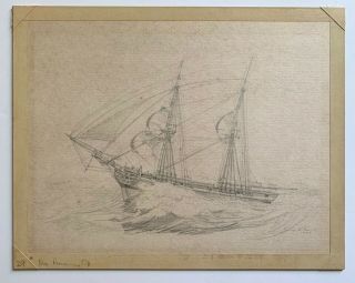 George Canning Wales Nautical Drawing Maritime Sailor Art Painting Antique