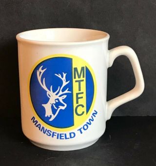 Vintage Tams Pottery 1970 ' s Football Mug ' Mansfield Town The Stags ' Scarce 3