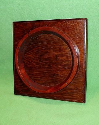 Vintage ROLLING wooden PLANT STAND w/ tapered ring.  Accommodates up to 7 