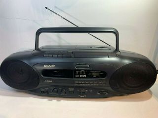 Sharp Qt - Cd7 Radio Cd Cassette Player Recorder Vintage Boombox /,