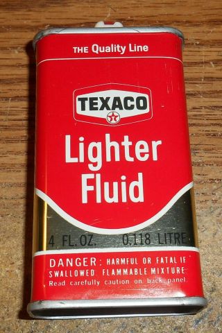 Vintage Texaco Lighter Fluid Handy Oiler Can/tough