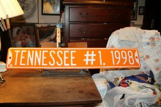 Vintage Tennessee Vols Metal Street Sign 1998 National Champions 1 36 " X 6 "