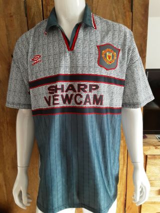 Vintage Mens Manchester United Football Shirt 1995 Umbro Top