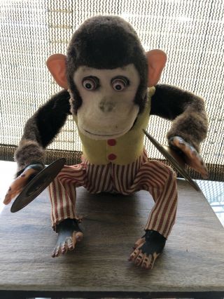 Vintage Jolly Chimp Toy Monkey Cymbals Hsim Chi Toys 1950 